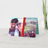 Vintage florale Frohe Weihnachtskarte Feiertagskarte (Rückseite)