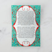 Vintage florale Frohe Weihnachtskarte Feiertagskarte (Innenseite)