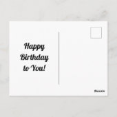 Vintage florale Geburtstagskarte Postkarte (Rückseite)