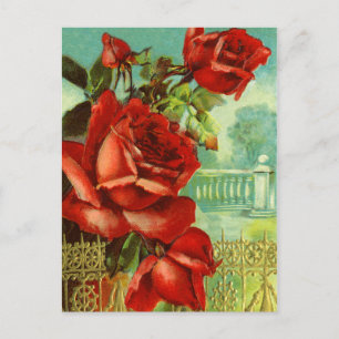 Vintage florale Geburtstagskarte Postkarte