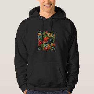 Vintage florale Grafische Canna Lily Blätter und B Hoodie