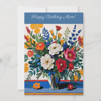 Vintage florale Happy Birthday Mama Card