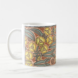 Vintage florale Jugendstil-Blume in Arrowhead Kaffeetasse