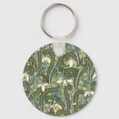 Vintage florale Jugendstil-Blume Schlüsselanhänger (Vorderseite)