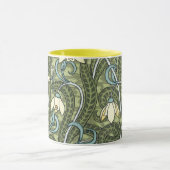 Vintage florale Jugendstil-Blume Tasse (Zentrum)