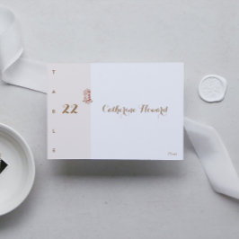 Vintage florale Jugendstil-Hochzeiten Platzkarten Tischnummer