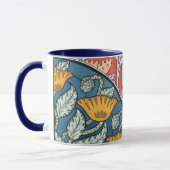 Vintage florale Jugendstil Mohn Blume Tasse (Links)
