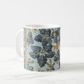 Vintage florale Jugendstil Wild Geranium Blume Kaffeetasse (Vorderseite Links)