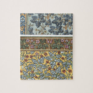 Vintage florale Jugendstil Wild Geranium Blume Puzzle