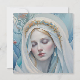 Vintage florale Jungfrau Mary Grußkarte Karte