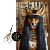 Vintage florale Kleopatra ägyptischer Fox Decoupag Seidenpapier