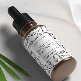 Vintage florale Kosmetik 2 OZ Dropper Flasche Etik