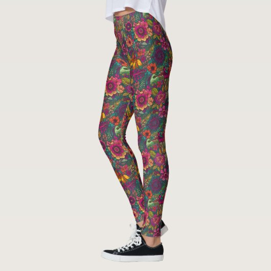 Vintage florale Leggings - Hübsch (Links)