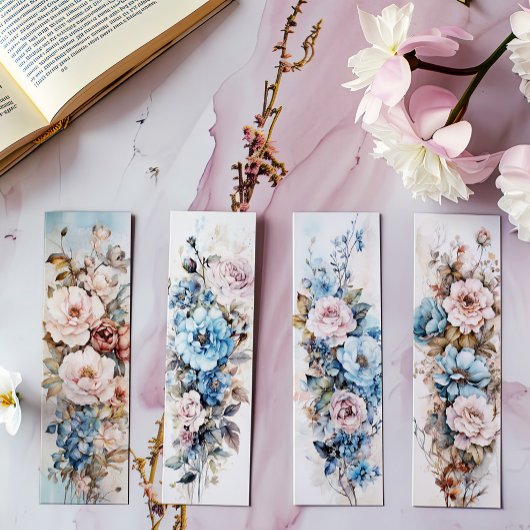 Vintage florale Lesezeichen, Lesezeichen mit Blume