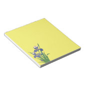 Vintage florale, Lila Frühjahrsgärten Iris-Blume Notizblock (angewinkelt)