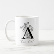 Vintage florale Monogramm Letter A