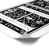 Vintage florale Monogramme Poster (Ecke)