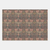 Vintage florale Morris Muster Honeysuckle Blume Geschenkpapier Set (Vorderseite 2)
