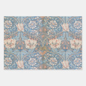 Vintage florale Morris Muster Honeysuckle Blume Geschenkpapier Set (Vorderseite)