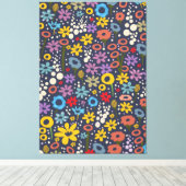 Vintage florale Muster Leinwanddruck (Insitu (Holzboden))