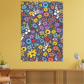 Vintage florale Muster Leinwanddruck (Insitu (Wohnzimmer))