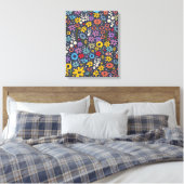 Vintage florale Muster Leinwanddruck (Insitu (Schlafzimmer))
