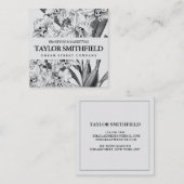 Vintage florale Muster-Visitenkarte Quadratische Visitenkarte (Vorne/Hinten)