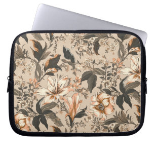 Vintage florale Musterelektronik Laptopschutzhülle