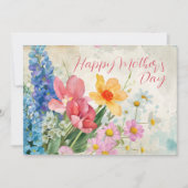 Vintage florale "Muttertagskarte" Feiertagskarte (Vorderseite)