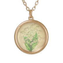 Vintage florale Nekklace Lily of the Valley