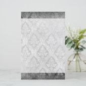 Vintage, florale Papierstapel - B&W (Stehend Vorderseite)
