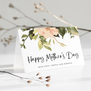 Vintage Florale Pfingstrosen   Alles Liebe zum Mut Feiertagskarte