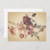 Vintage florale Postkarte (Vorne/Hinten)