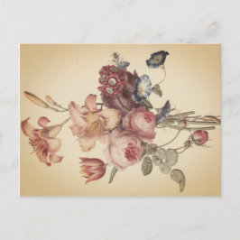 Vintage florale Postkarte