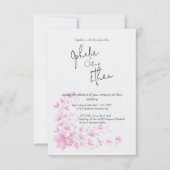 Vintage florale Romantische Hochzeit Einladung (Vorderseite)