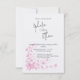 Vintage florale Romantische Hochzeit Einladung