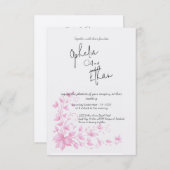 Vintage florale Romantische Hochzeit Einladung (Vorne/Hinten)