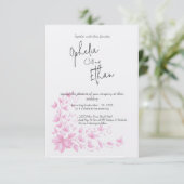 Vintage florale Romantische Hochzeit Einladung (Stehend Vorderseite)