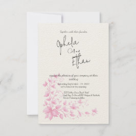 Vintage florale Romantische Hochzeit Einladung