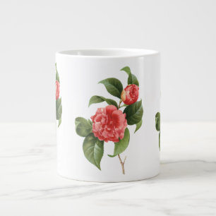 Vintage florale, rosa Kamelien Blume von Redoute Jumbo-Tasse
