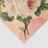 Vintage florale Rose Antike Handschrift Dekoupage Seidenpapier (Detail)