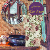 Vintage florale Rose Badhandtuch Set