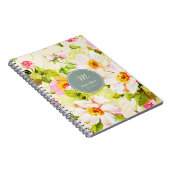 Vintage florale Rose Peonies Monogram Tagebuch Hin (Rechte Seite)