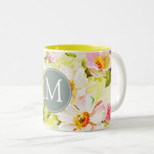 Vintage florale Rose Tasse