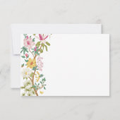 Vintage florale RSVP-Karten RSVP Karte (Rückseite)