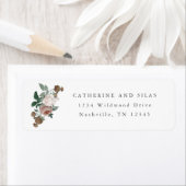 Vintage florale Rücksendeadresse (Insitu)