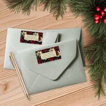 Vintage florale Rücksendeadresse