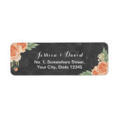 Vintage florale Rustikale Chalkboard Hochzeit (Vorne)