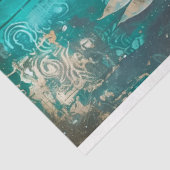 Vintage florale rustikale Kronleuchter Französisch Seidenpapier (Ausschnitt)