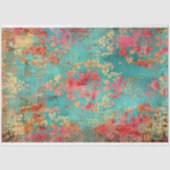 Vintage florale rustikale Textur Französisch Decou Seidenpapier (Vorderseite)